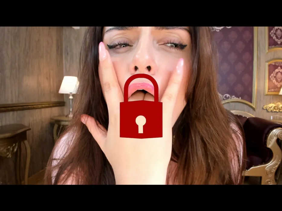 köstlicher Speichel im Gesicht