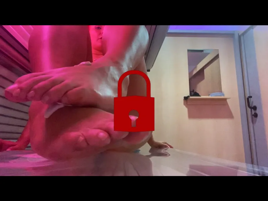 Meine Füße im Solarium verwöhnt