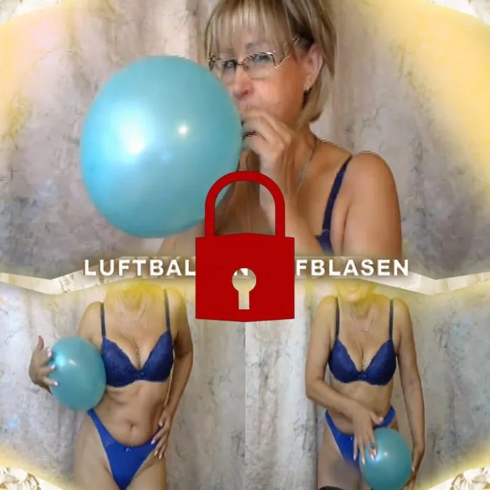 Luftballon aufblasen
