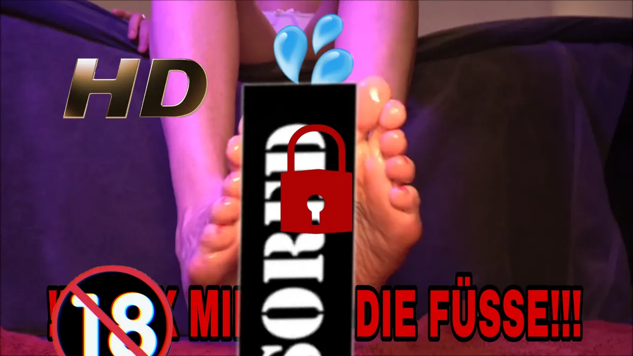 MEIN ERSTER FOOTJOB FÜR DICH!!! SPRITZ AUF MEINE FÜSSE !!!