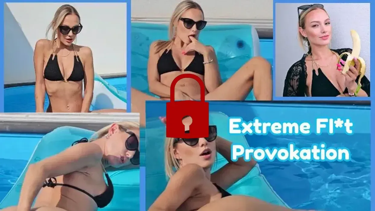 Pornografische FIST Provokation im Pool