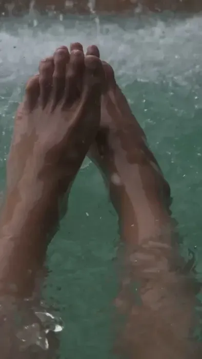 Whisper of water and beautiful legs.