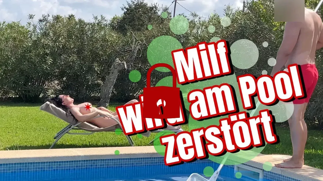 MILF wird am Pool zerstört 