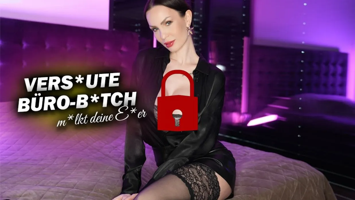 Versaute Office-Bitch melkt deine Eier 💦