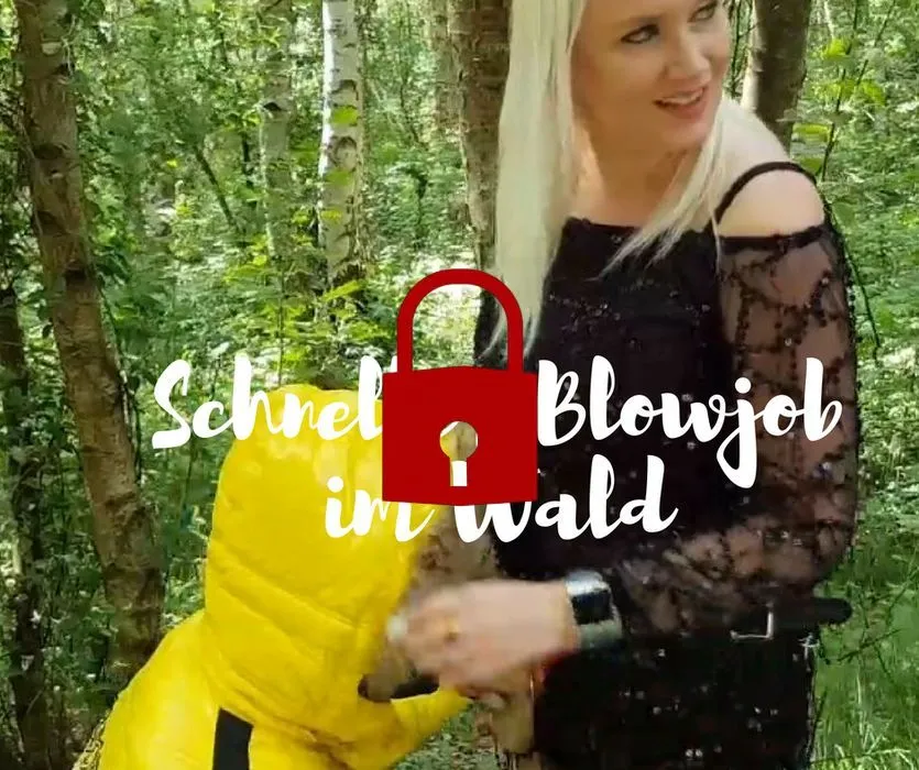 Schneller Blowjob im Wald