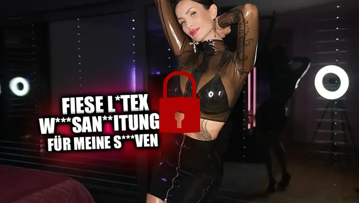 Fiese Wichsanleitung in Latex für meine Sklaven 😈
