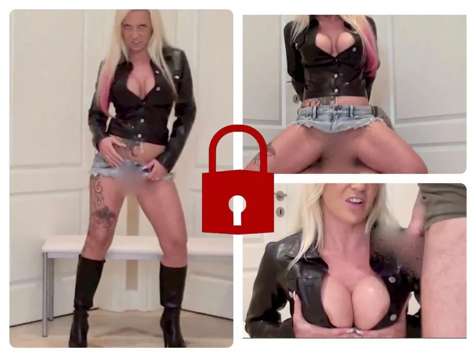 In meinem Minirock und meinem Lederjäckchen lasse ich mich gern so richtig bespritzen