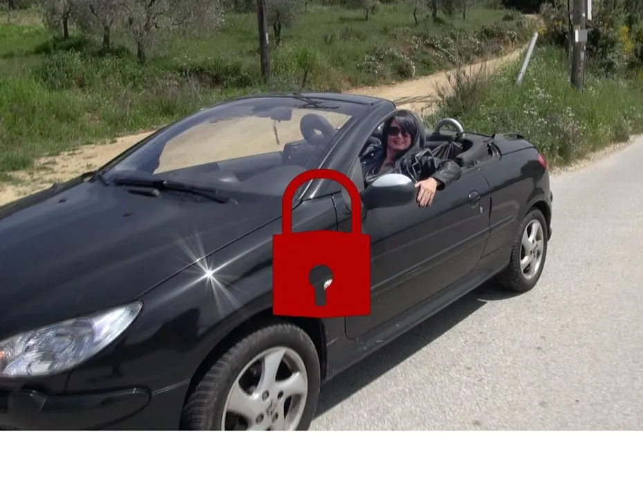 Fremder in mein Cabrio abgewichst