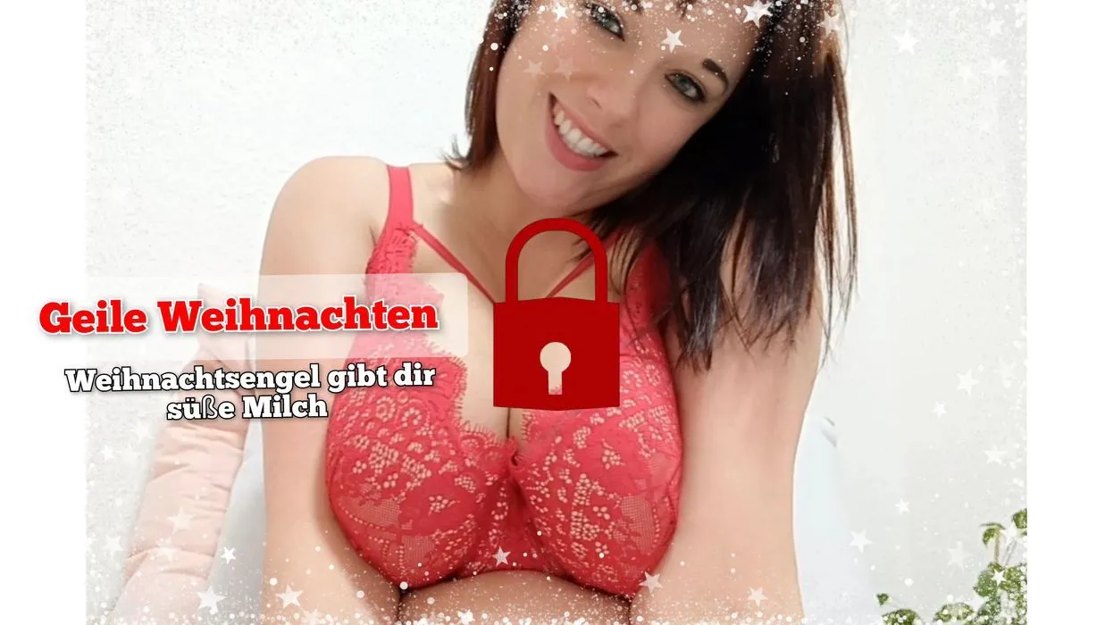 Weihnachtsengel gibt dir süße Milch