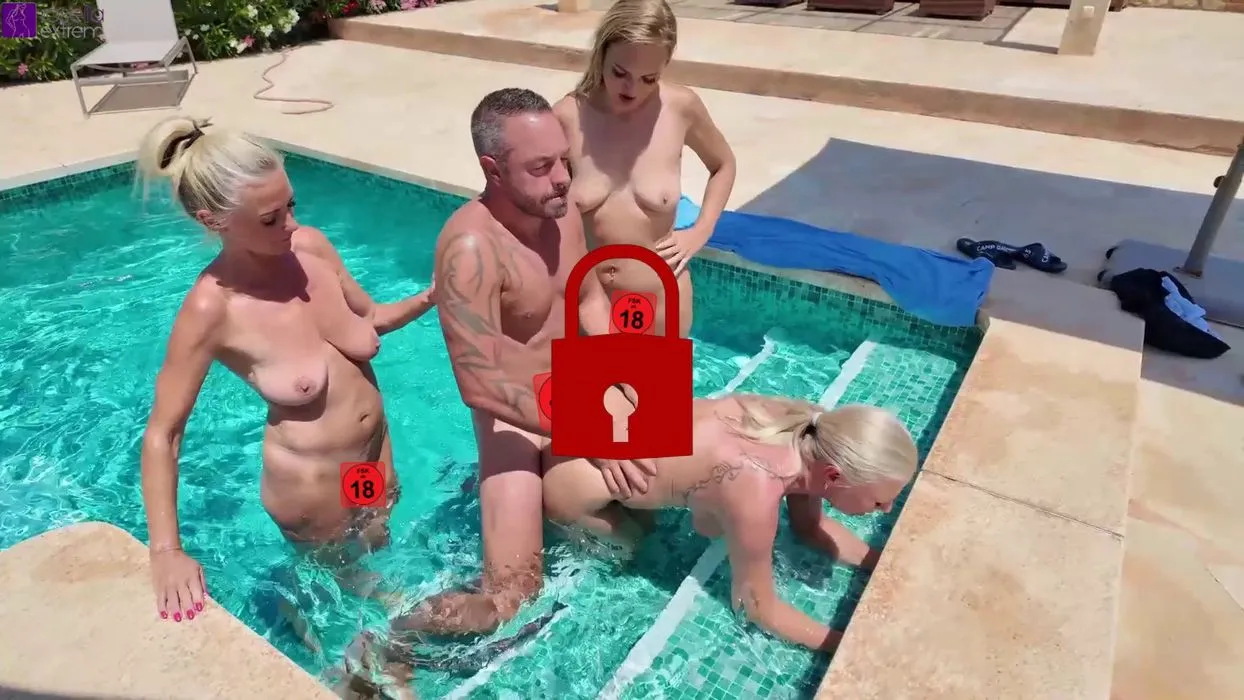 3 dauerfeuchte Muschis am Hotelpool! Waterboarding mal anders! Teil 5