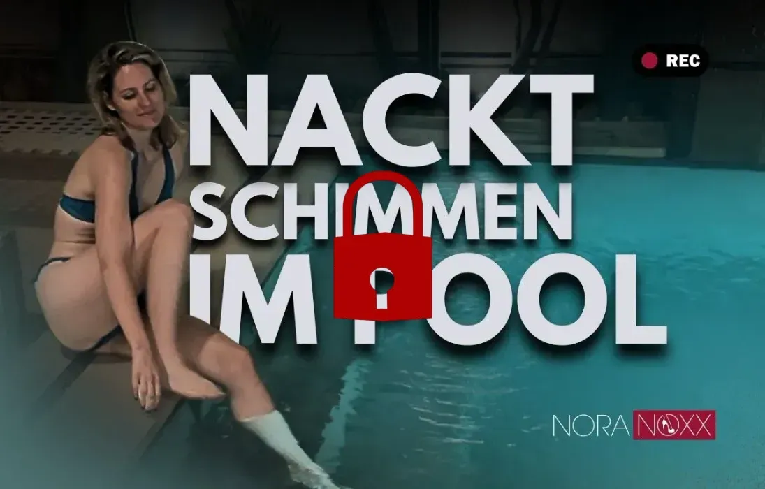 Nacktschwimmen und Masturbation im Pool