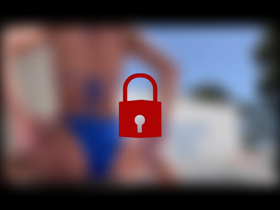 Wunsch-Clip, blauer Bikini