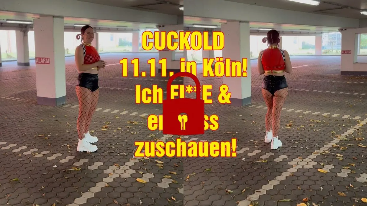 CUCKOLD 11.11. in Köln! Ich FICKE und er muss zuschauen!