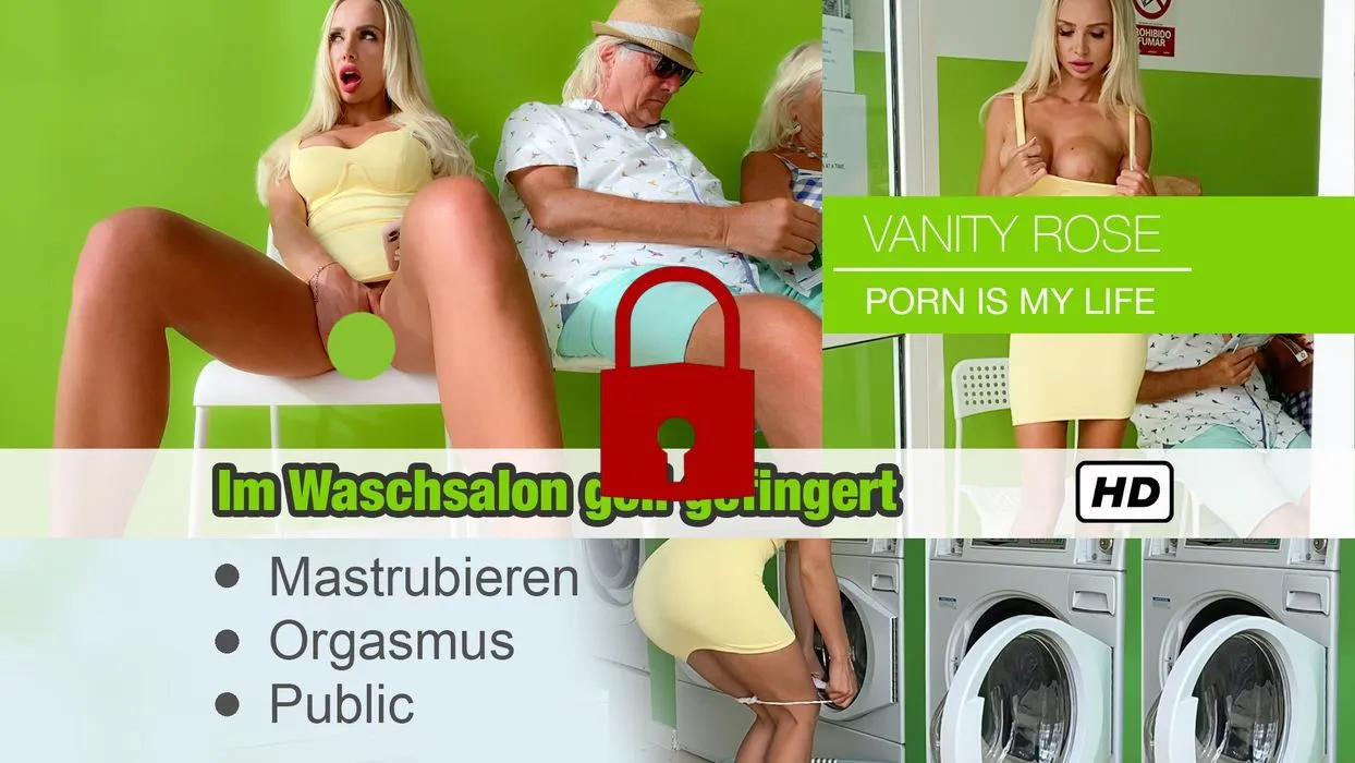Im Waschsalon geil gefingert bis zum Orgasmus