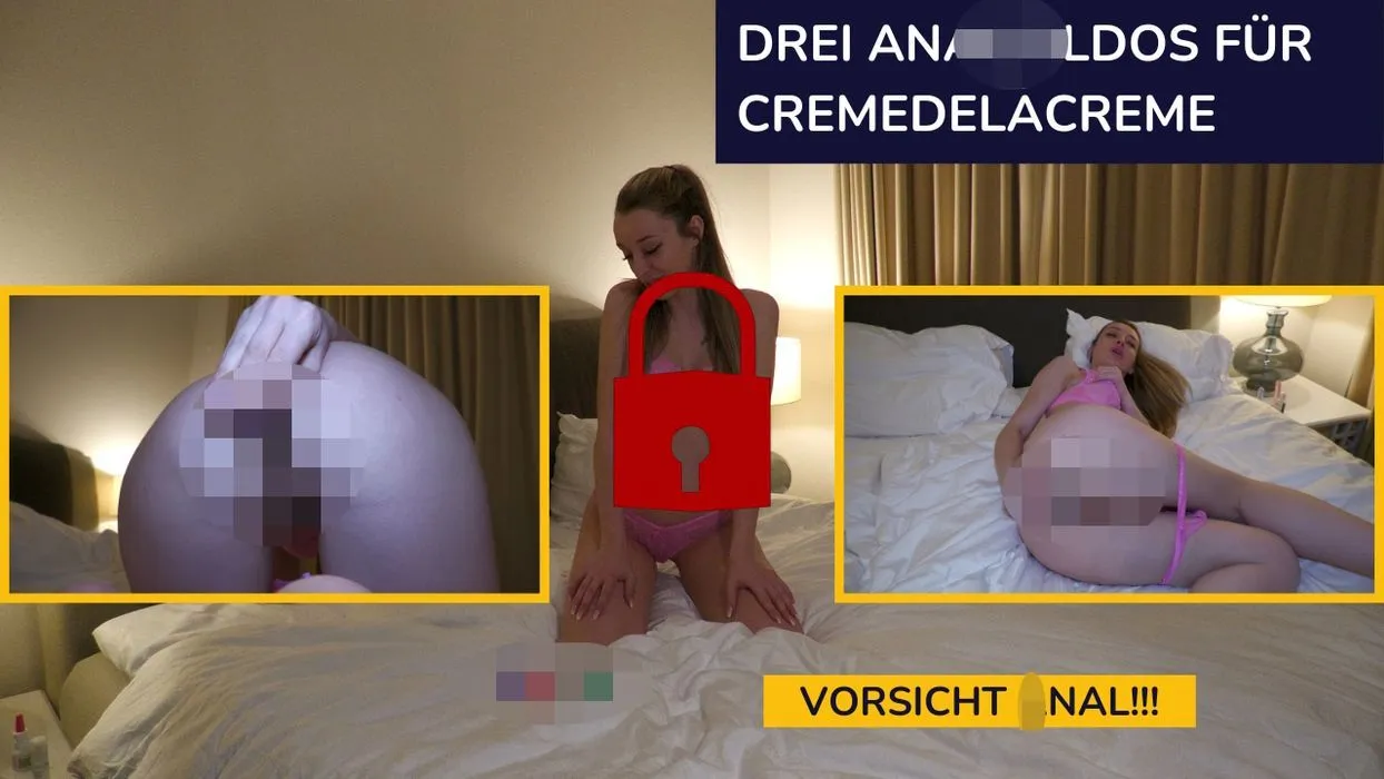 Drei Analdildos für CremeDeLaCreme