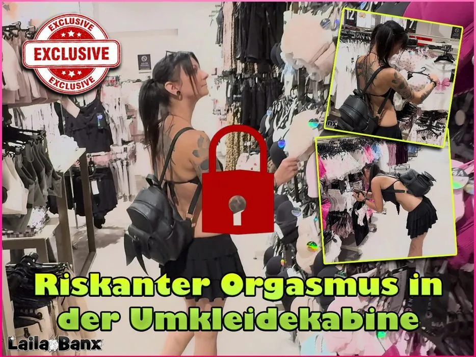 Risky orgasm in the dressing room