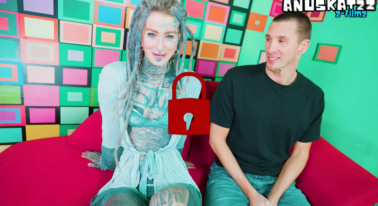 ALT pornstar Tests BIG WHITE DICK on casting couch - ATM, Deepthroat, facial cumshot