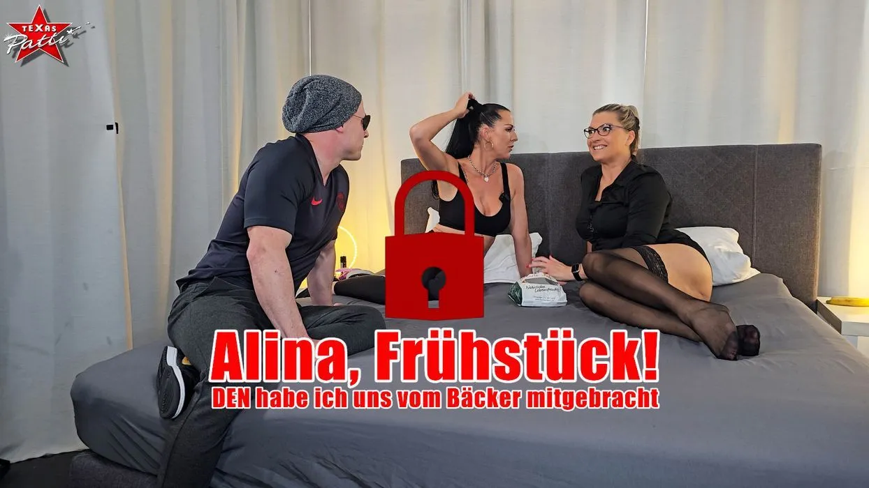 Alina, Frühstück! DEN habe ich uns vom Bäcker mitgebracht