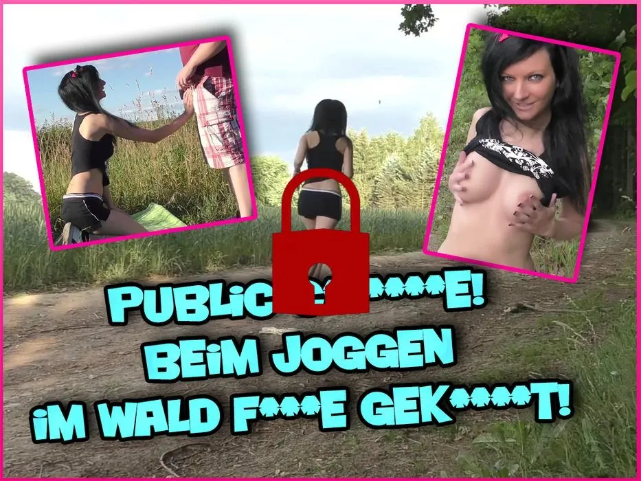Public Creampie! When jogging in the woods Cunt banged!