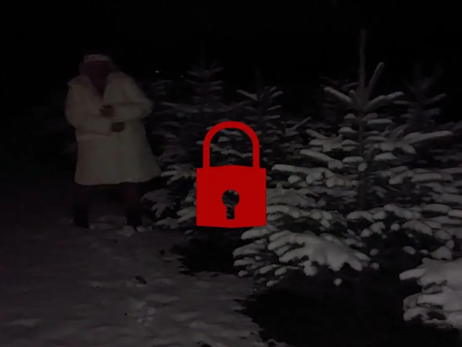 Nackt gewichst bei Schneefall